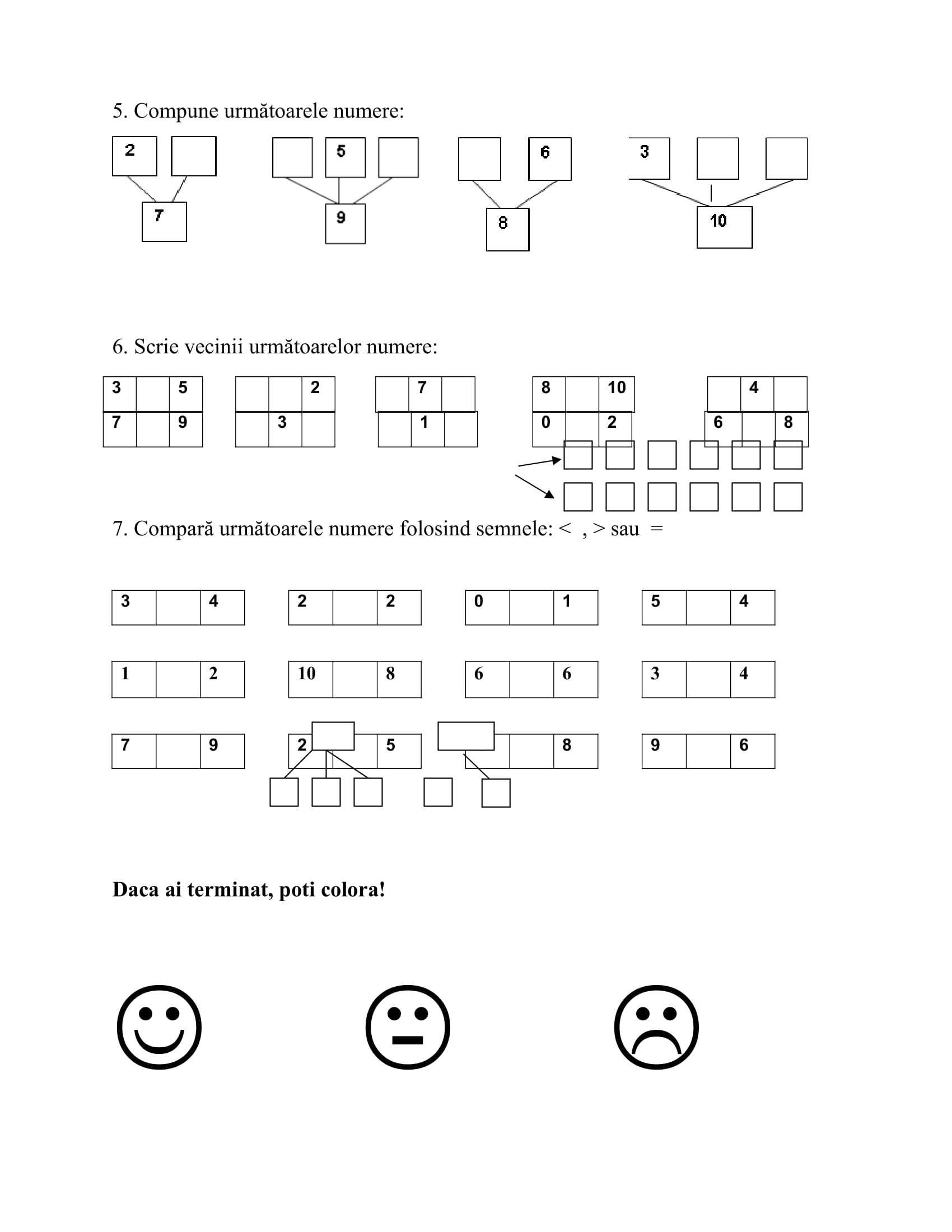 AcademiaABC Test De Evaluare Clasa I Numerele Naturale De La 0 La 10