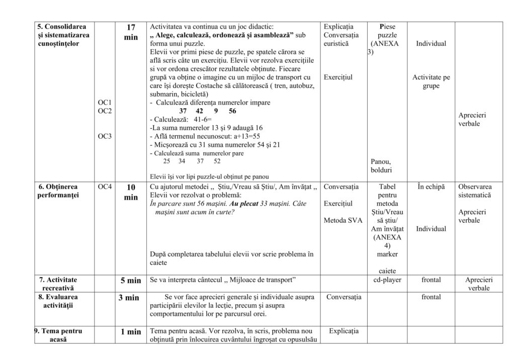 AcademiaABC – Proiect Didactic-Matematică și Explorarea Mediului Clasa I