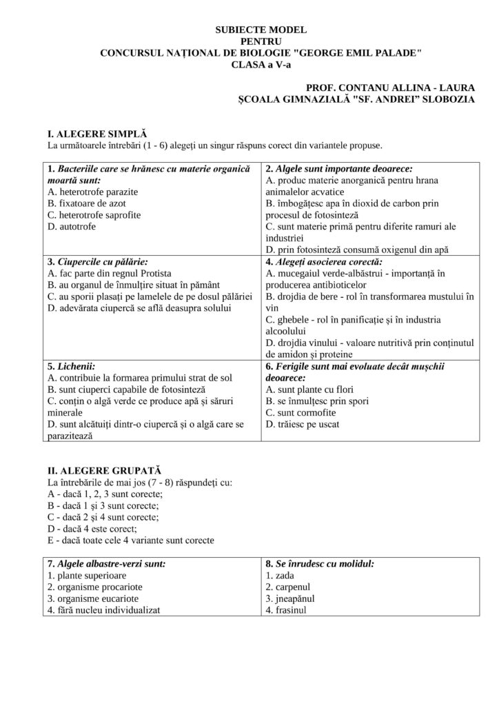 AcademiaABC – Concursul Național De Biologie ,,George Emil Palade ...