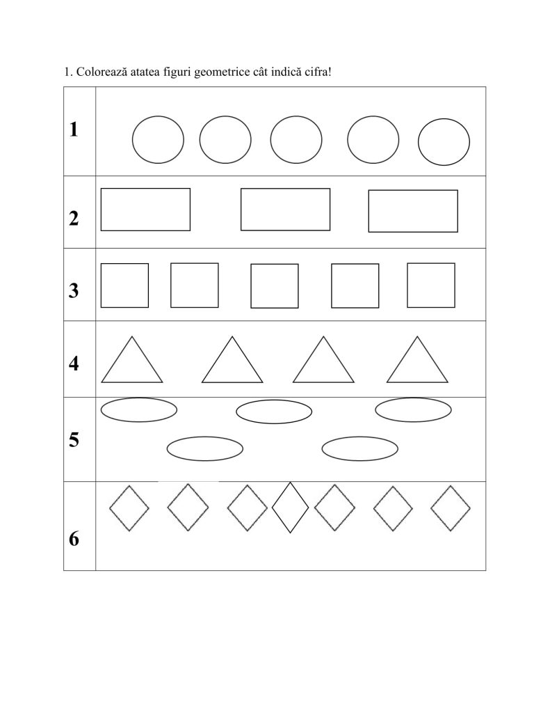 AcademiaABC – Fișă De Evaluare Activitate Matematică-Grupa Mare